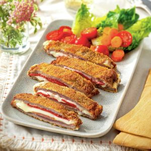 Cachopo de Pavo, Piquillo, Serrano y Gorgonzola